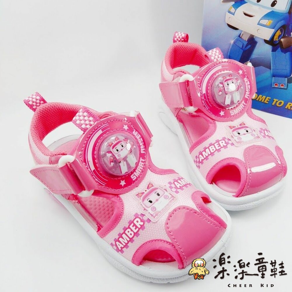 P053-台灣製POLI安寶電燈涼鞋-粉色