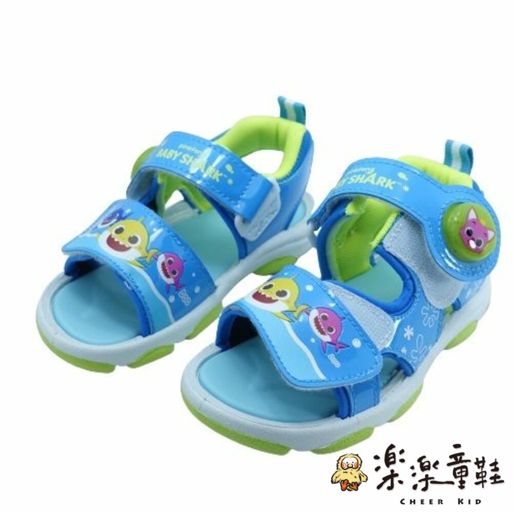 台灣製鯊魚寶寶電燈涼鞋-藍色