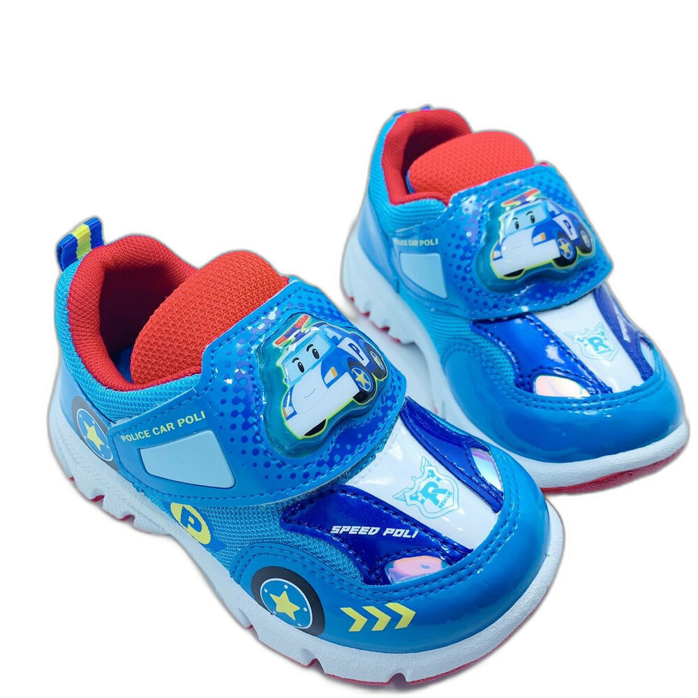 P069-1-台灣製POLI電燈運動鞋-藍色