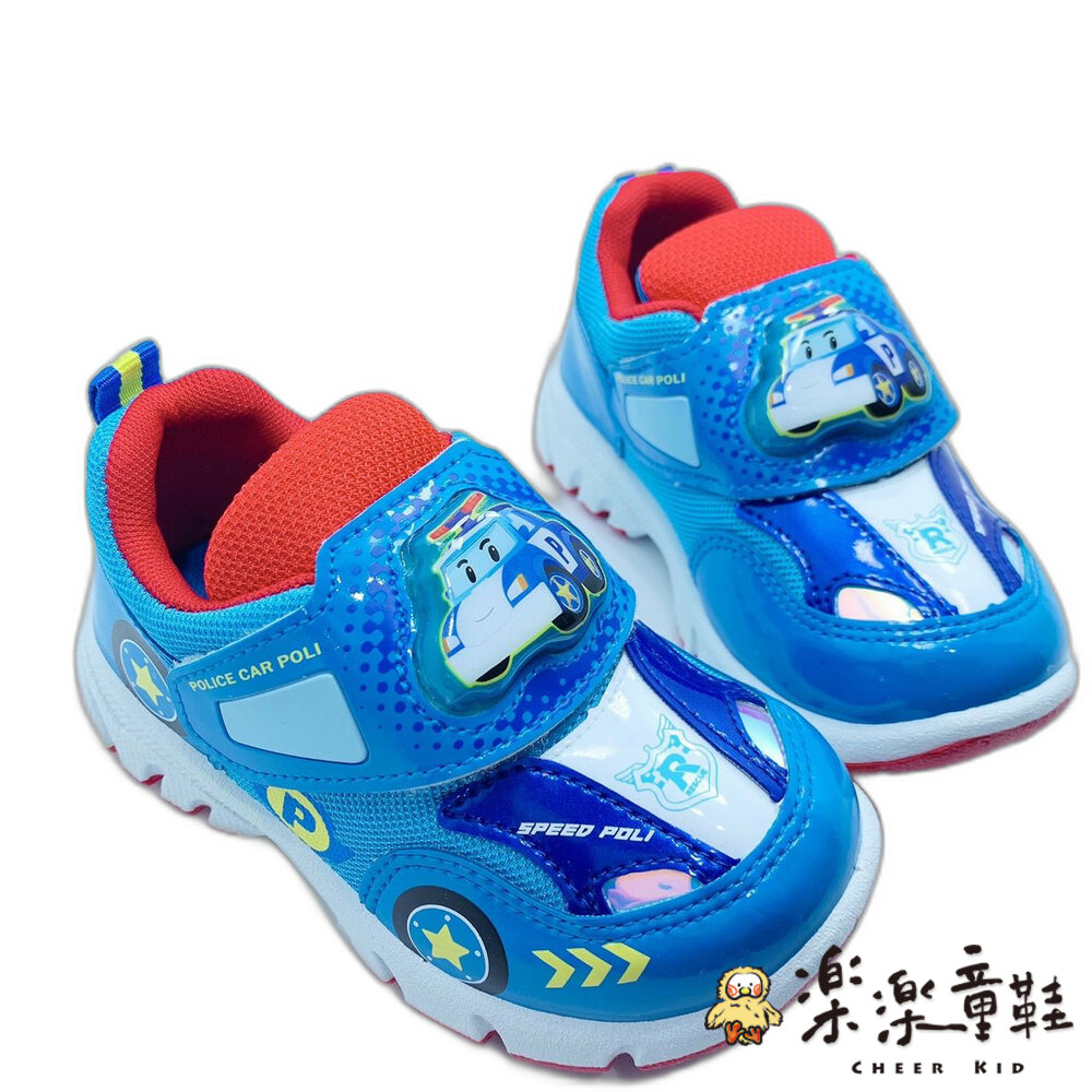 P069-1-台灣製POLI電燈運動鞋-藍色