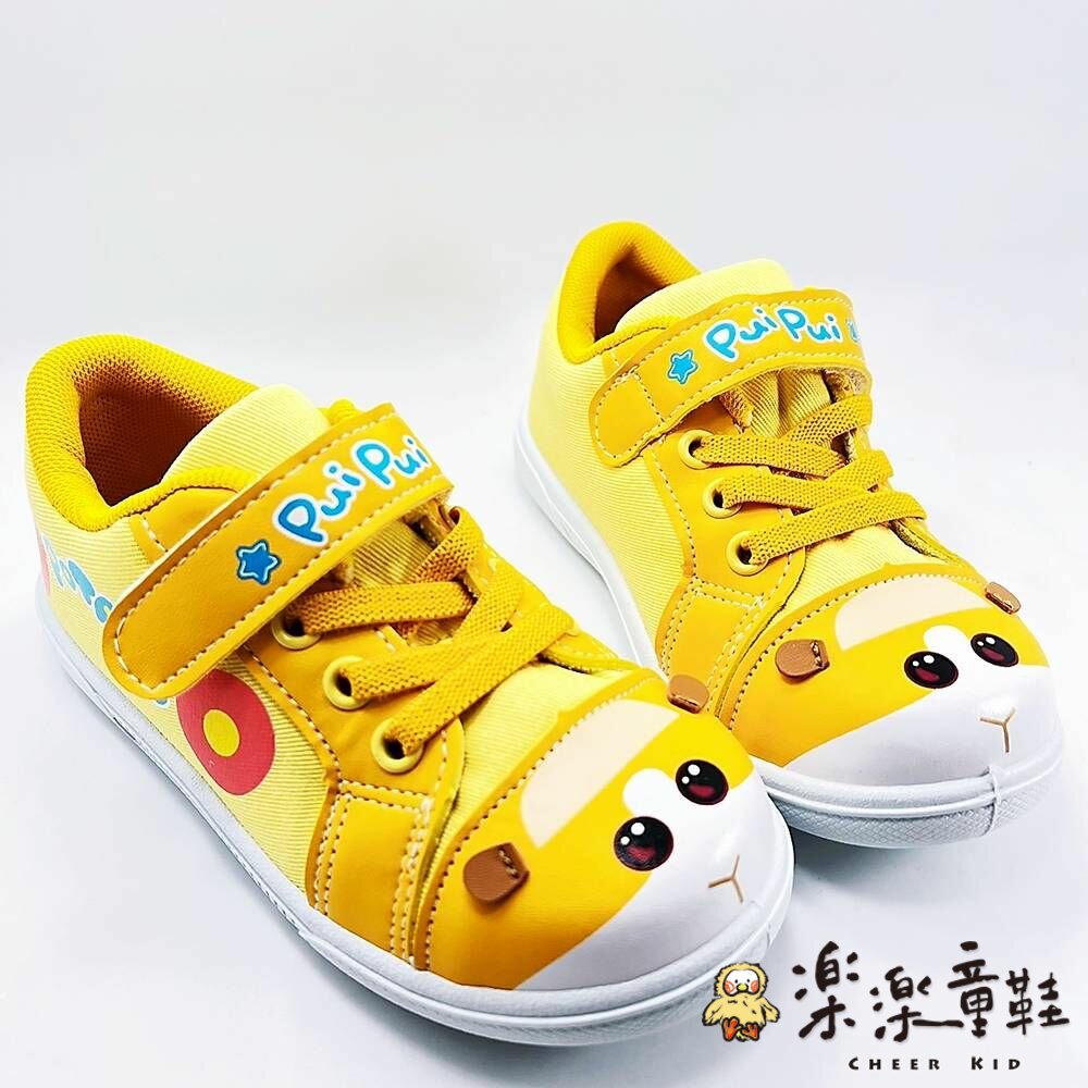 P076-台灣製天竺鼠車車休閒鞋-黃色
