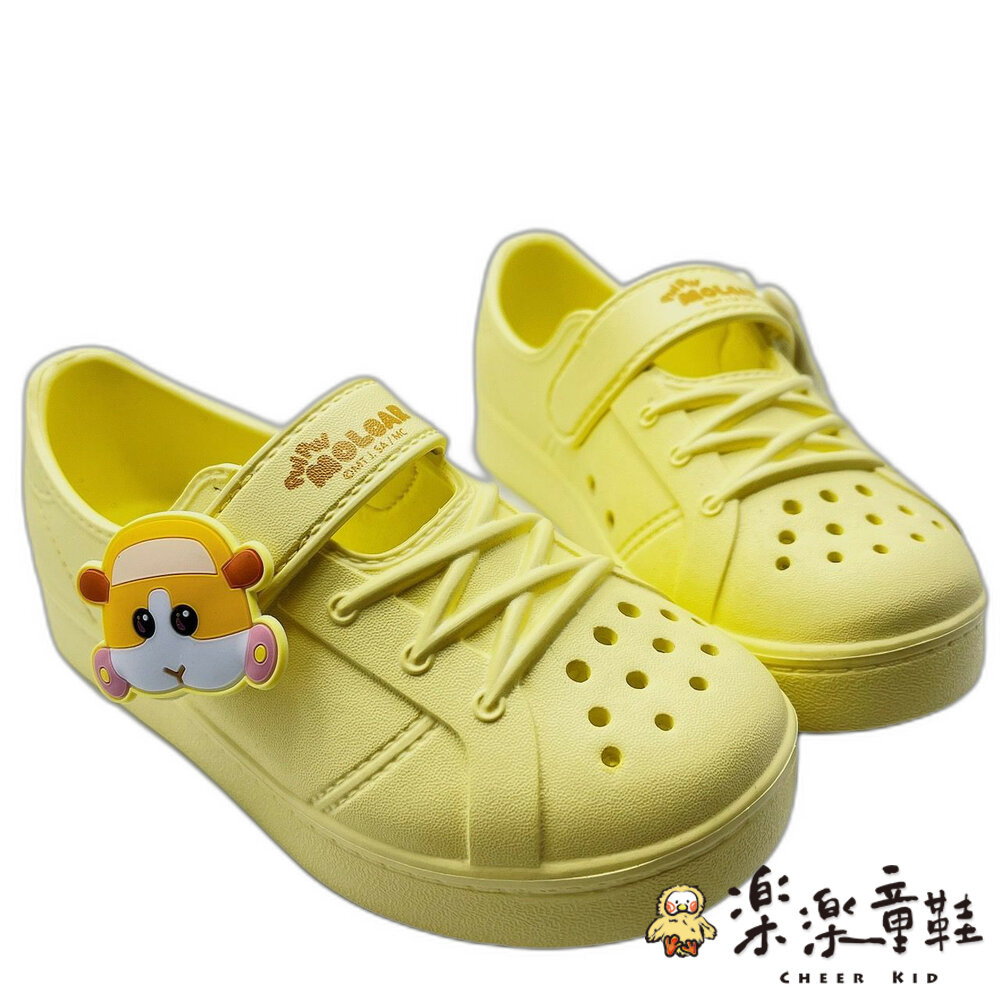 P088-台灣製天竺鼠車車洞洞鞋-黃色