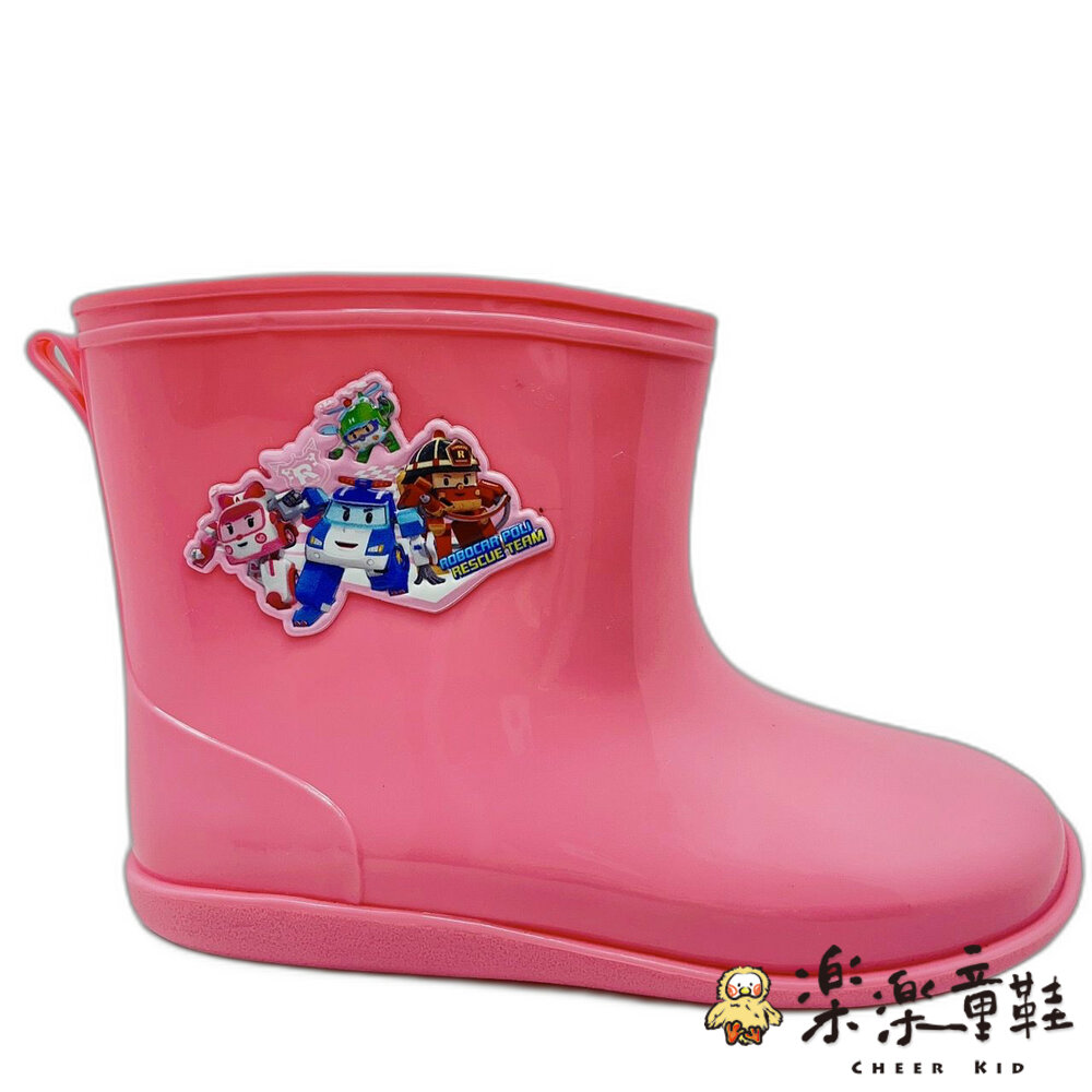 P096-台灣製POLI波力雨鞋-粉色 另有藍色