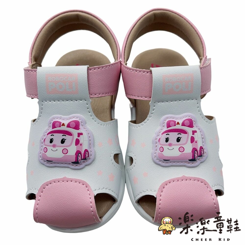 P102-2-【斷碼出清不退不換】台灣製波力寶寶涼鞋-粉色 另有藍色可選