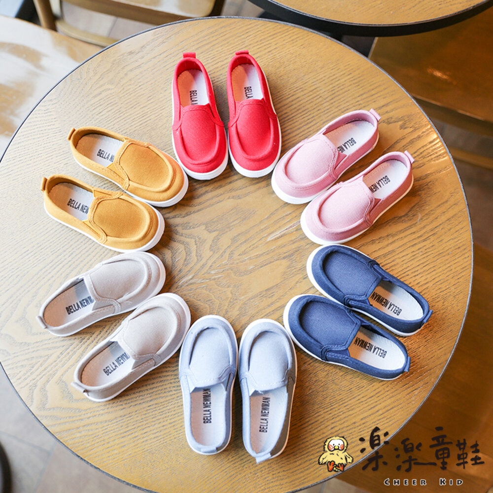 S429-1-韓版復古套腳帆布鞋(中童)