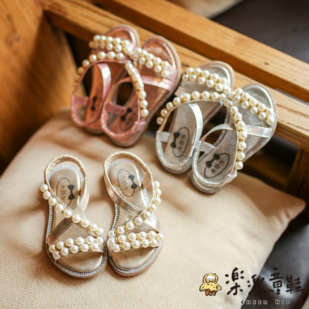S515-韓版珍珠可愛公主涼鞋