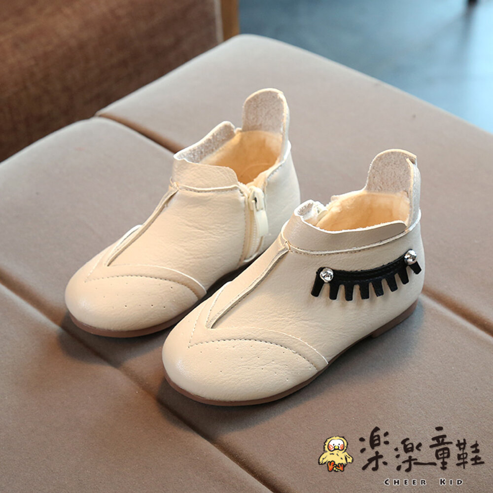 S613-1-韓版睫毛造型加絨低筒公主靴(小童)
