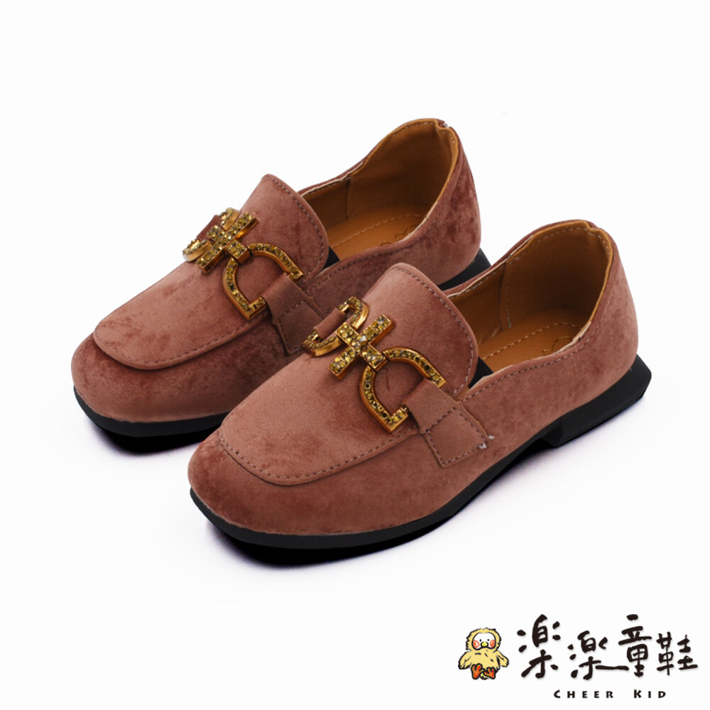 S681-1-韓版時尚水鑽絨布公主鞋(大童)