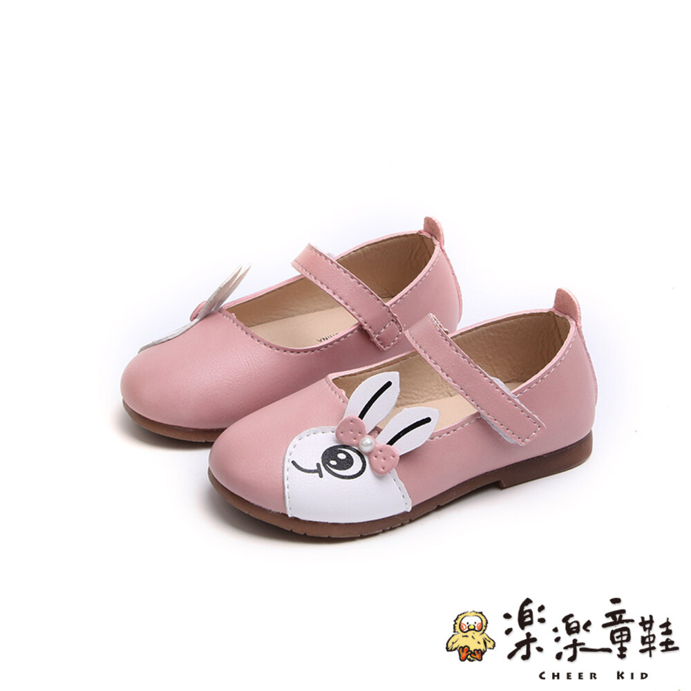 S692-可愛兔子蝴蝶結皮鞋(中童)