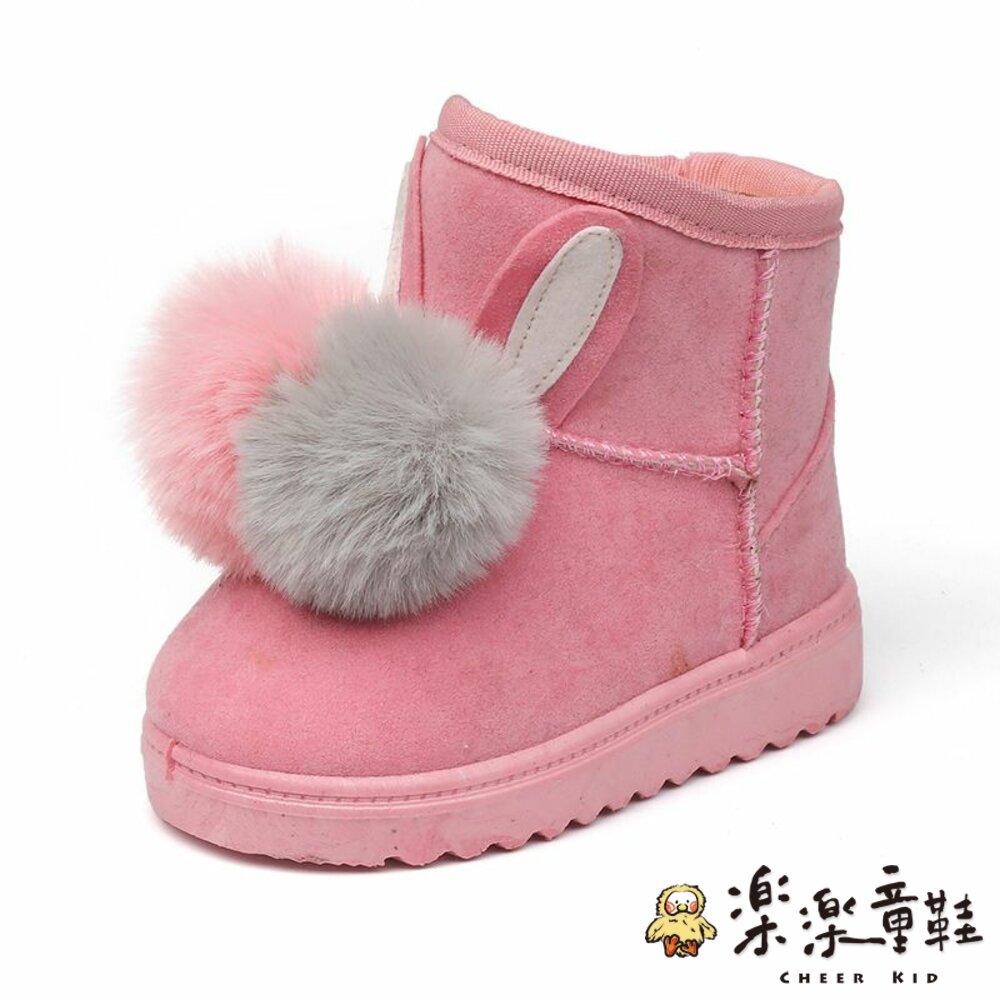 S814-毛球兔耳朵雪靴