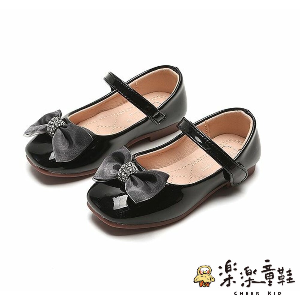 S916-蝴蝶結佐水鑽皮鞋