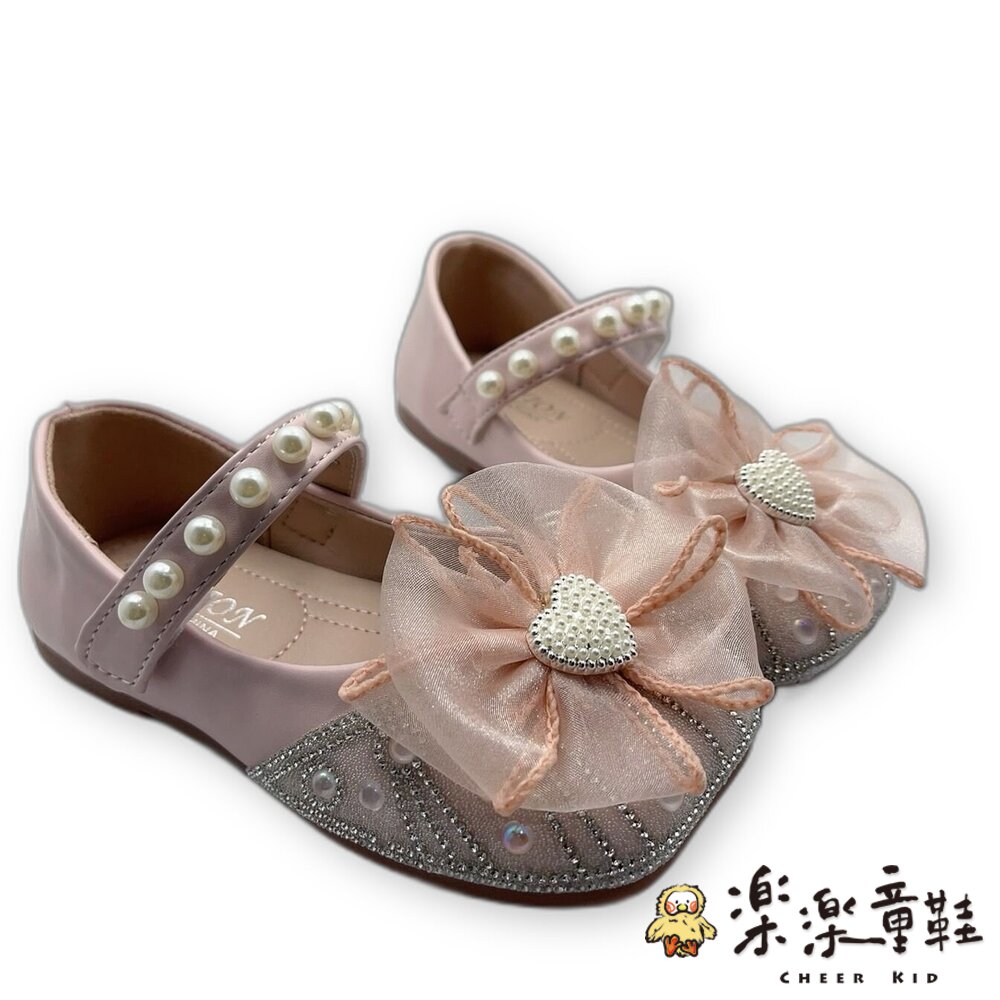 T029-珍珠蝴蝶結女童娃娃鞋